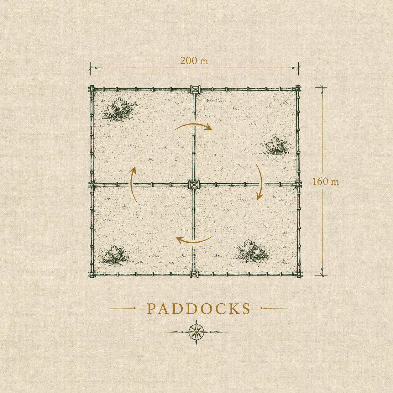 Pasture rotation paddocks