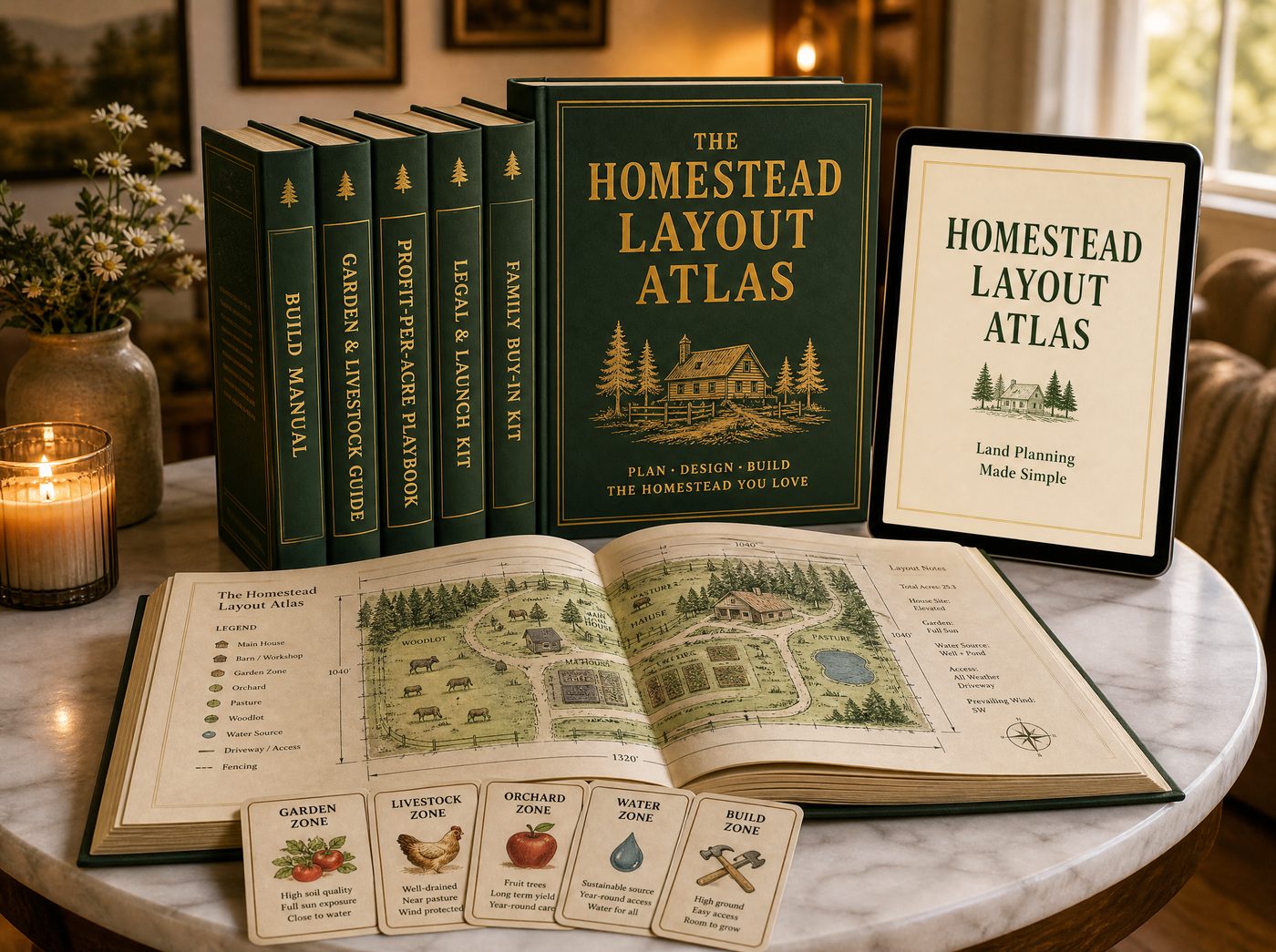 The Homestead Layout Atlas — complete bundle with all 5 bonuses