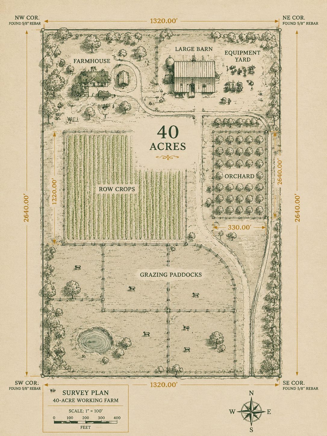 40-Acre Working Farm
